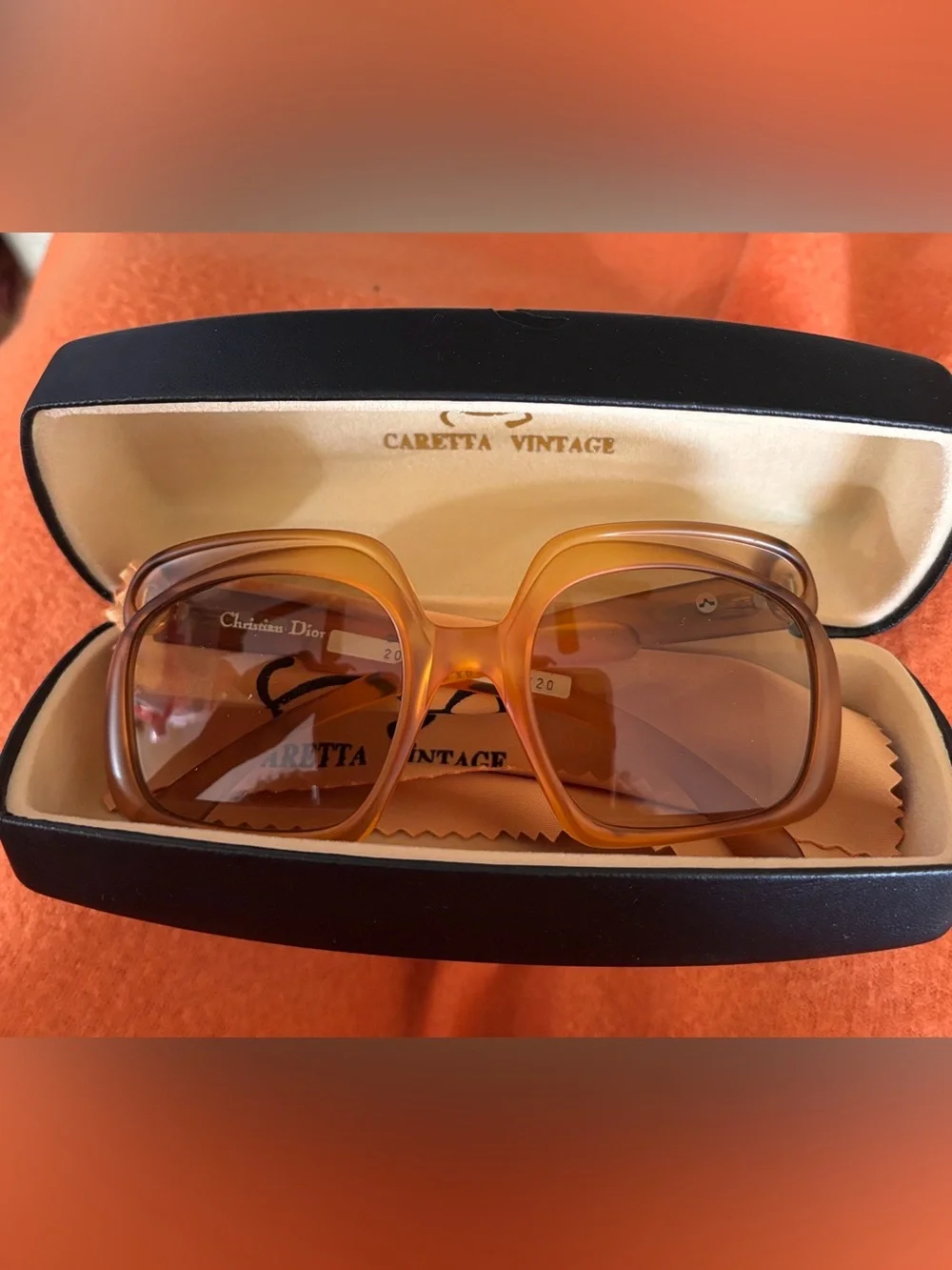 Christian Dior Vintage Matte Amber Sunglasses